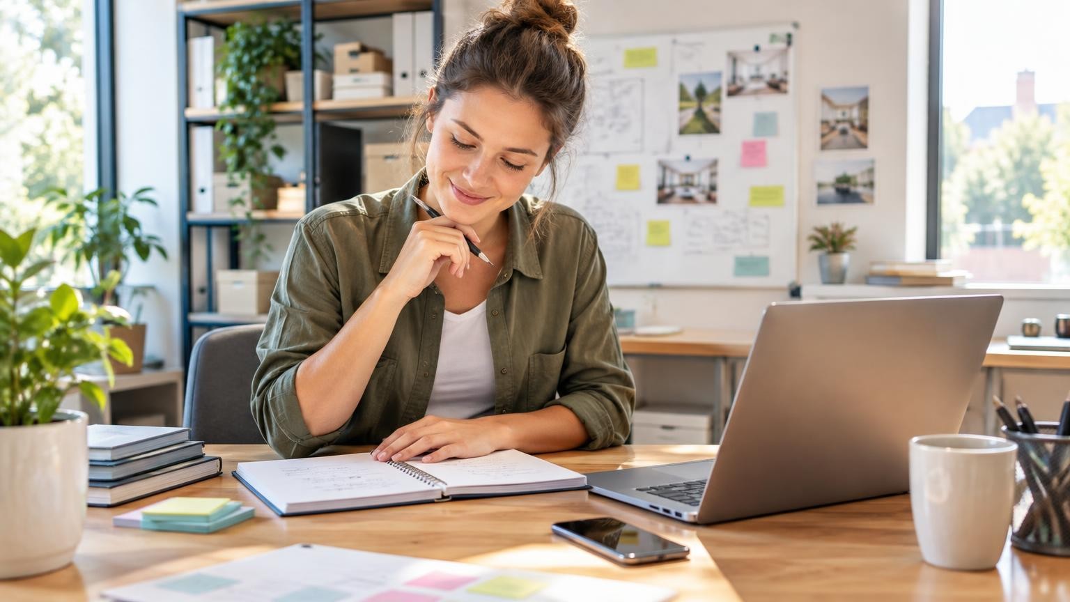 Scena z pracy małej firmy ilustrująca temat: Jak zaplanować artykuł, który pomaga klientowi podjąć decyzję